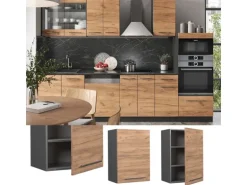 Vicco Hängeschrank Fame-Line Hängender Küchenschrank Goldkraft Eiche/Anthrazit 50 cm