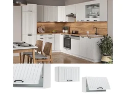 Vicco Hängeschrank Fame-Line Hängender Küchenschrank Weiß Landhaus/Weiß 60 cm Flach