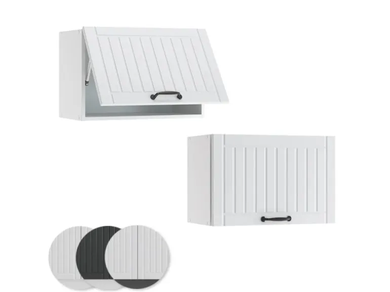 Vicco Hängeschrank Fame-Line Hängender Küchenschrank Weiß Landhaus/Weiß 60 cm Flach