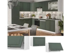 Vicco Hängeschrank Fame-Line Hängender Küchenschrank Grün-Gold Landhaus/Weiß 60 cm Flach