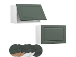 Vicco Hängeschrank Fame-Line Hängender Küchenschrank Grün-Gold Landhaus/Weiß 60 cm Flach