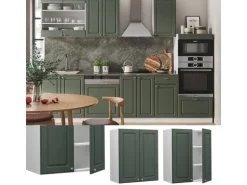 Vicco Hängeschrank Fame-Line Hängender Küchenschrank Grün-Gold Landhaus/Weiß 60 cm