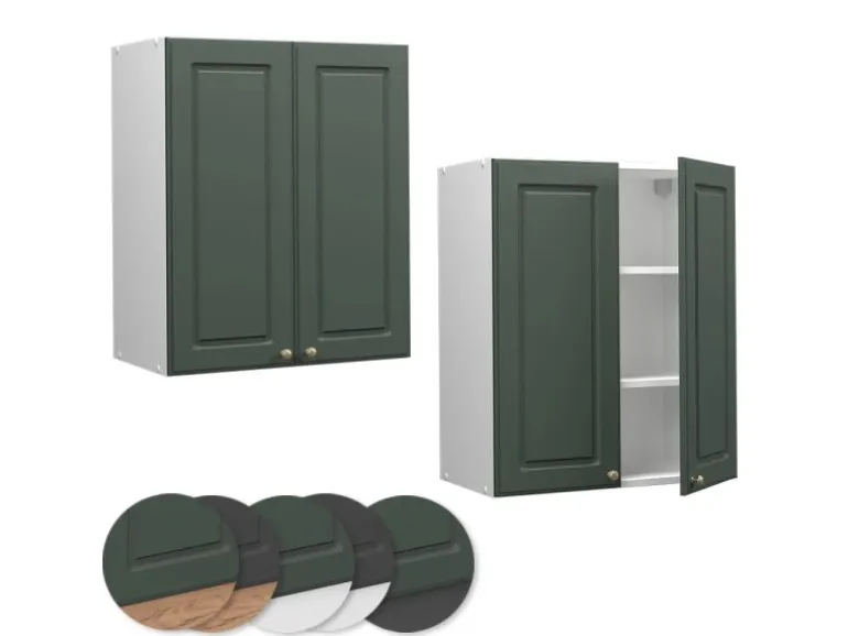 Vicco Hängeschrank Fame-Line Hängender Küchenschrank Grün-Gold Landhaus/Weiß 60 cm