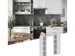 Vicco Hängeschrank Fame-Line Offener Küchenschrank Weiß/Weiß 15 cm