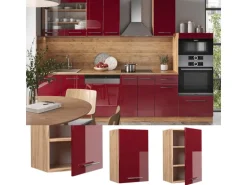 Vicco Hängeschrank Fame-Line Bordeaux Hochglanz/Goldkraft Eiche 45 cm