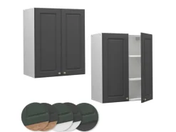 Vicco Hängeschrank Fame-Line Hängender Küchenschrank Anthrazit-Gold/Weiß 60 cm