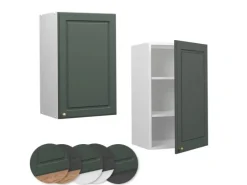 Vicco Hängeschrank Fame-Line Hängender Küchenschrank Grün-Gold Landhaus/Weiß 45 cm