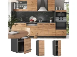 Vicco Hängeschrank Fame-Line Hängender Küchenschrank Goldkraft Eiche/Anthrazit 30 cm