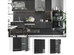 Vicco Hängeschrank Fame-Line Hängender Küchenschrank Anthrazit Hochglanz/Weiß 60 cm