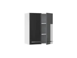 Vicco Hängeschrank Fame-Line Hängender Küchenschrank Anthrazit Hochglanz/Weiß 60 cm