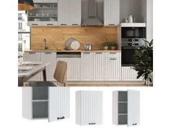 Vicco Hängeschrank Fame-Line Hängender Küchenschrank Weiß Landhaus/Weiß 50 cm