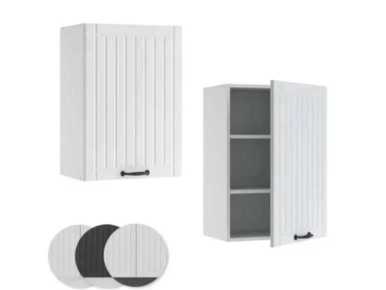 Vicco Hängeschrank Fame-Line Hängender Küchenschrank Weiß Landhaus/Weiß 50 cm