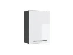 Vicco Hängeschrank Fame-Line Hängender Küchenschrank Weiß Hochglanz/Anthrazit 50 cm