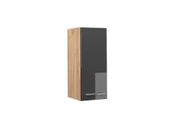Vicco Hängeschrank Fame-Line Anthrazit Hochglanz/Goldkraft Eiche 30 cm