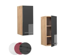 Vicco Hängeschrank Fame-Line Anthrazit Hochglanz/Goldkraft Eiche 30 cm