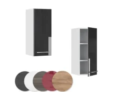 Vicco Hängeschrank Fame-Line Hängender Küchenschrank Anthrazit Hochglanz/Weiß 30 cm