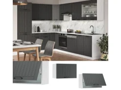 Vicco Hängeschrank Fame-Line Hängender Küchenschrank Anthrazit/Weiß 60 cm Flach