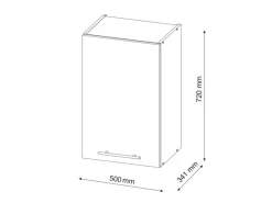 Vicco Hängeschrank Fame-Line Hängender Küchenschrank Anthrazit-Gold/Goldkraft Eiche 50 cm