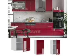 Vicco Hängeschrank Fame-Line Hängender Küchenschrank Bordeaux Hochglanz/Weiß 40 cm