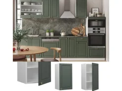 Vicco Hängeschrank Fame-Line Hängender Küchenschrank Grün-Gold Landhaus/Weiß 40 cm