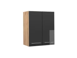 Vicco Hängeschrank Fame-Line Anthrazit Hochglanz/Goldkraft Eiche 60 cm