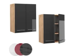 Vicco Hängeschrank Fame-Line Anthrazit Hochglanz/Goldkraft Eiche 60 cm