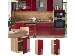 Vicco Hängeschrank Fame-Line Bordeaux Hochglanz/Goldkraft Eiche 30 cm