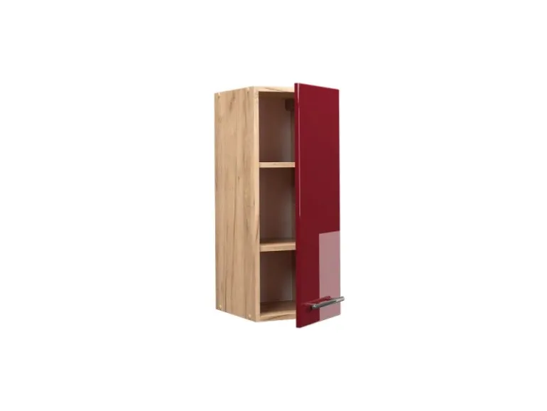 Vicco Hängeschrank Fame-Line Bordeaux Hochglanz/Goldkraft Eiche 30 cm