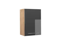 Vicco Hängeschrank Fame-Line Anthrazit Hochglanz/Goldkraft Eiche 50 cm