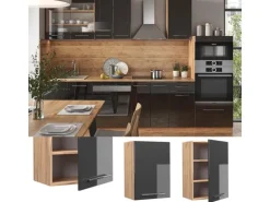 Vicco Hängeschrank Fame-Line Anthrazit Hochglanz/Goldkraft Eiche 50 cm