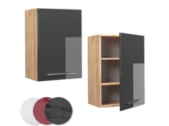 Vicco Hängeschrank Fame-Line Anthrazit Hochglanz/Goldkraft Eiche 50 cm