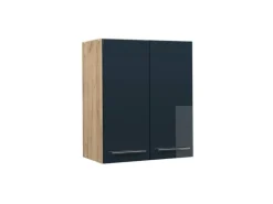Vicco Hängeschrank Fame-Line Dunkelblau Hochglanz/Goldkraft Eiche 60 cm