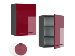 Vicco Hängeschrank Fame-Line Hängender Küchenschrank Bordeaux Hochglanz/Anthrazit 50 cm