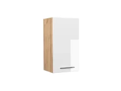 Vicco Hängeschrank Fame-Line Hängender Küchenschrank Weiß Hochglanz/Goldkraft Eiche 40 cm