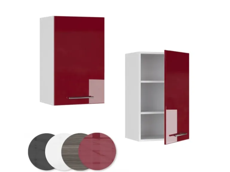 Vicco Hängeschrank Fame-Line Hängender Küchenschrank Bordeaux Hochglanz/Weiß 45 cm