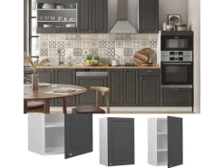 Vicco Hängeschrank Fame-Line Hängender Küchenschrank Anthrazit-Gold/Weiß 45 cm