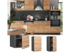 Vicco Hängeschrank Fame-Line Hängender Küchenschrank Goldkraft Eiche/Anthrazit 40 cm