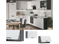 Vicco Hängeschrank Fame-Line Hängender Küchenschrank Weiß Landhaus/Anthrazit 60 cm Flach
