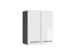 Vicco Hängeschrank Fame-Line Hängender Küchenschrank Weiß Hochglanz/Anthrazit 60 cm