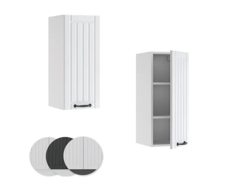 Vicco Hängeschrank Fame-Line Hängender Küchenschrank Weiß Landhaus/Weiß 30 cm