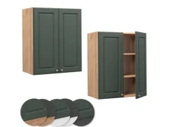 Vicco Hängeschrank Fame-Line Grün-Gold Landhaus/Goldkraft Eiche 60 cm