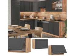 Vicco Hängeschrank Fame-Line Anthrazit-Gold/Goldkraft Eiche 60 cm Flach