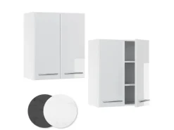 Vicco Hängeschrank Fame-Line Hängender Küchenschrank Weiß Hochglanz/Weiß 60 cm