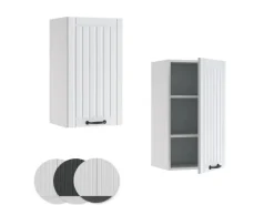 Vicco Hängeschrank Fame-Line Hängender Küchenschrank Weiß Landhaus/Weiß 40 cm