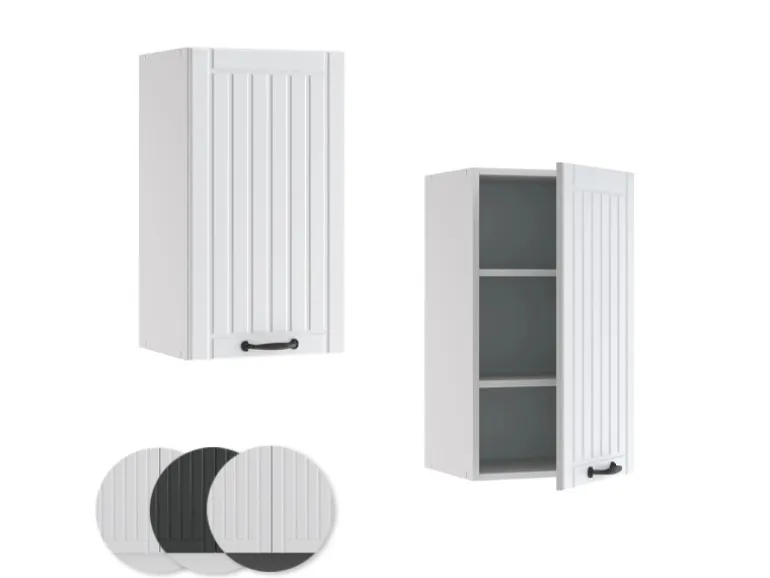 Vicco Hängeschrank Fame-Line Hängender Küchenschrank Weiß Landhaus/Weiß 40 cm