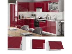 Vicco Hängeschrank Fame-Line Hängender Küchenschrank Bordeaux Hochglanz/Weiß 60 cm Flach