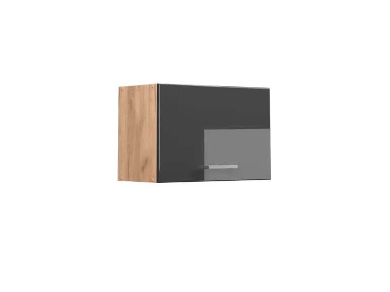 Vicco Hängeschrank R-Line Anthrazit Hochglanz/Goldkraft Eiche 60 cm Flach