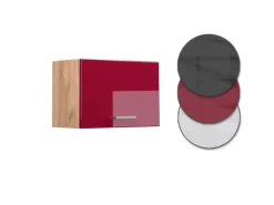 Vicco Hängeschrank R-Line Bordeaux Hochglanz/Goldkraft Eiche 60 cm Flach