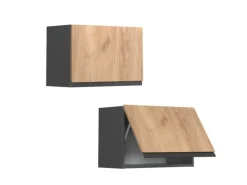 Vicco Hängeschrank R-Line Goldkraft Eiche/Anthrazit 60 cm J-Shape Flach