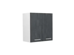 Vicco Hängeschrank R-Line Hängender Küchenschrank Schwarz Beton/Weiß 60 cm